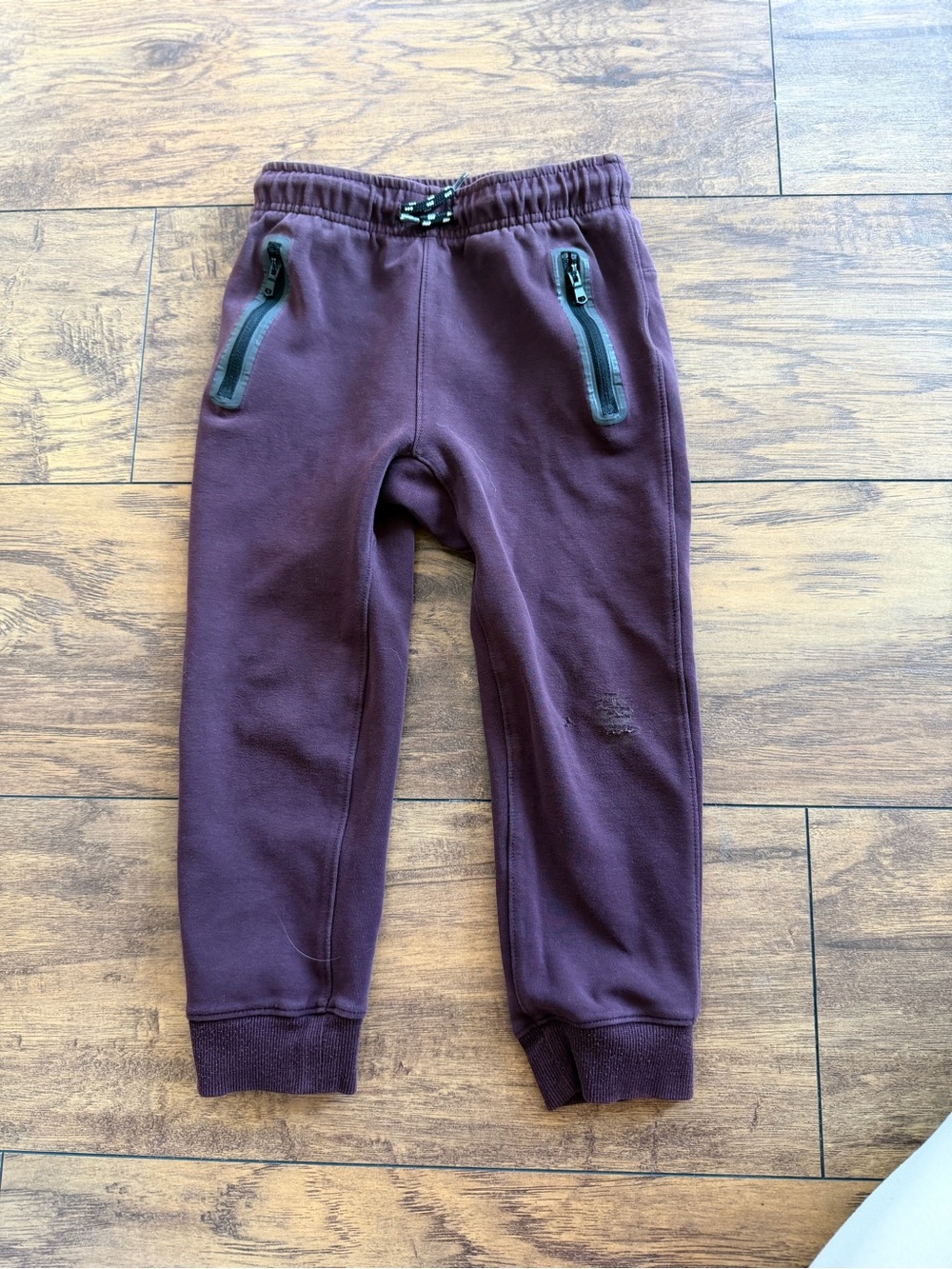 Old Navy Maroon Kids Jogger Sweatpants with Zipper Pockets